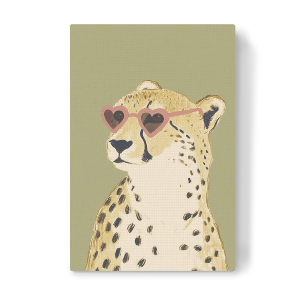 Leinwandbild "Herzbrille mit Gepard" artboxONE - Tiere,Reise / Afrika,Liebe