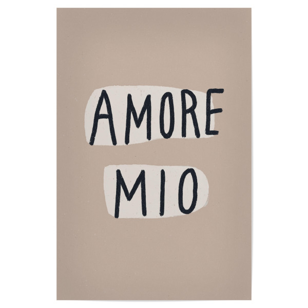 Poster "Amore Mio, Boho Chic" artboxONE - Typografie,Menschen,Liebe