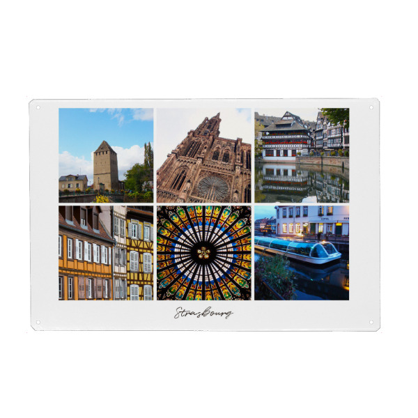 Holzbild "Strasbourg Collage" artboxONE - Städte,Reise,Architektur,Reise / Länder
