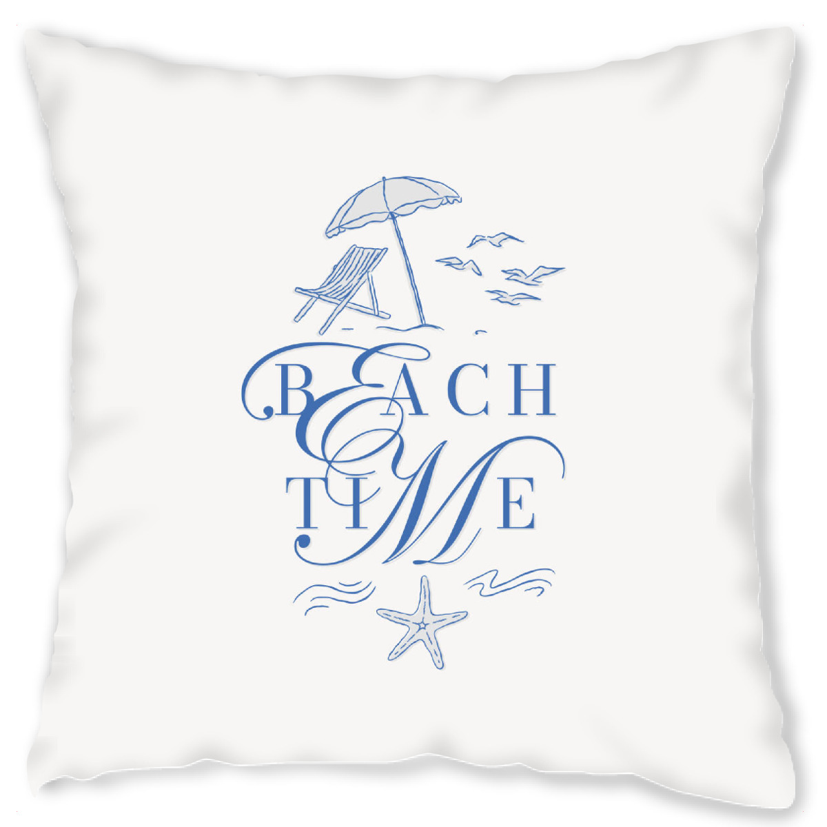Design-Kissen "Sommer strandzei blau" artboxONE - Reise,Reise / Strand und Meer - Sommer,Sonne,Urlaub,Strand,Ferien,Spaߟ,Meer,Tropisch,Reisen,Natur