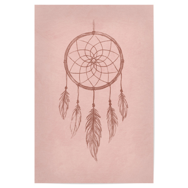 Poster 30x20 cm "Dream Catcher (Pastel Pink)" artboxONE - Für Kinder,Für Mama - Traumfänger,Kinderzimmer,Rosa,Dream catcher