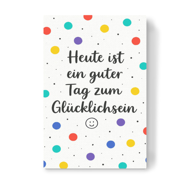 Leinwandbild "Heute ist ein guter Tag (Konfetti)" artboxONE - Für Kinder,Buchstaben,Für Mama