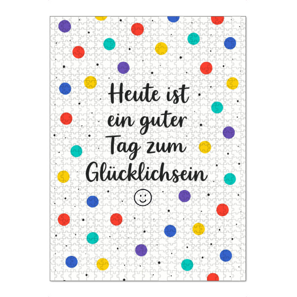 Puzzle Ravensburger "Heute ist ein guter Tag (Konfetti)" artboxONE - Für Kinder,Buchstaben,Für Mama
