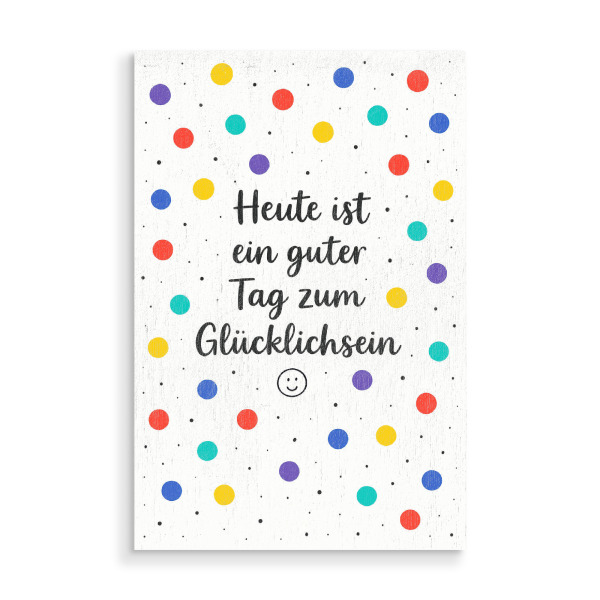 Holzbild "Heute ist ein guter Tag (Konfetti)" artboxONE - Für Kinder,Buchstaben,Für Mama