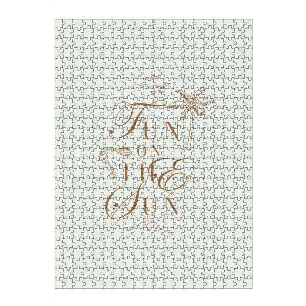 Puzzle Ravensburger "Spaß auf der Sonne braun" artboxONE - Typografie,Reise,Reise / Strand und Meer