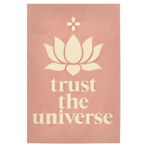 Poster "Trust The Universe" artboxONE - Typografie,Buchstaben,Für Mama