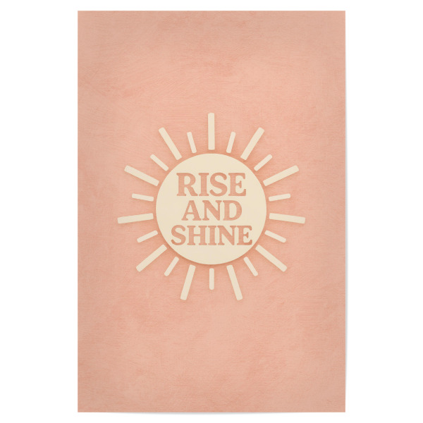 Poster "Rise And Shine (Pastell Rosa)" artboxONE - Für Kinder,Für Mama,Für Papa
