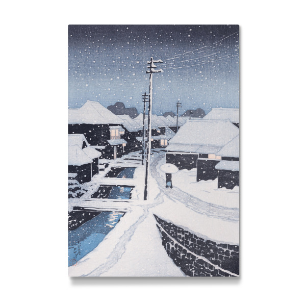 Galerie-Print "Abendschnee im Dorf Terashima" 75x50 cm artboxONE