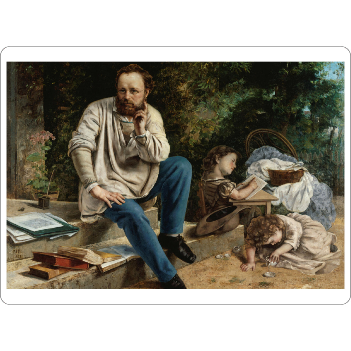 Tischset "Proudhon und seine Kinder" artboxONE - Für Kinder,Für Mama,Für Papa