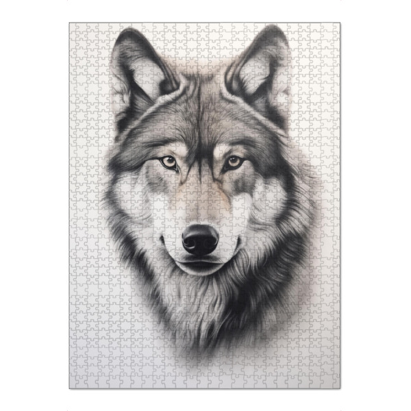 Puzzle Ravensburger "Kraftvolles Wolfs Porträt" artboxONE - Natur,Tiere