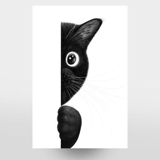 Peepping cat