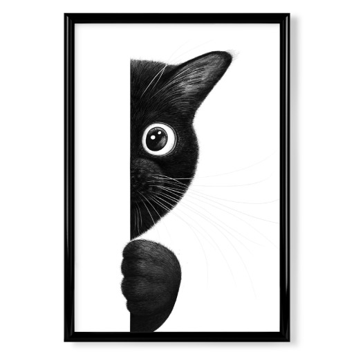 Peepping cat