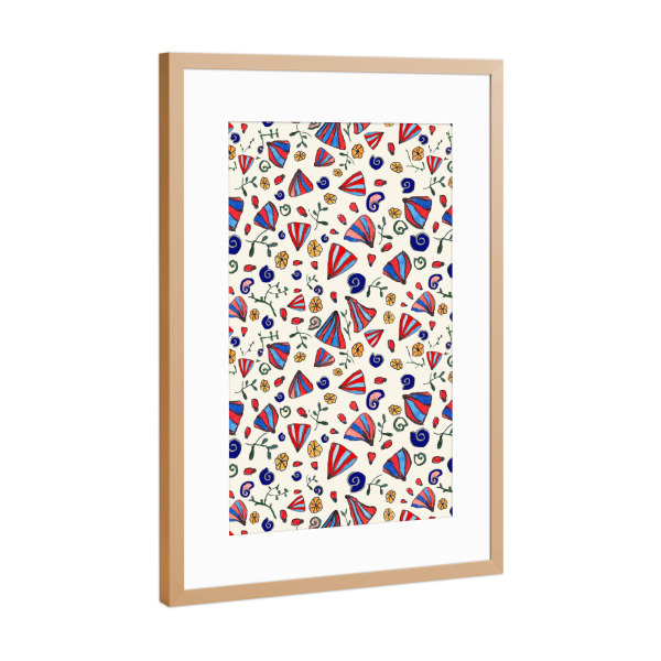 Poster mit Rahmen Kupfer "Blumenwiese" artboxONE - Natur
