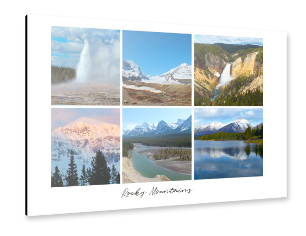 Alu-Dibond "Rockies Collage" 30x20 cm artboxONE