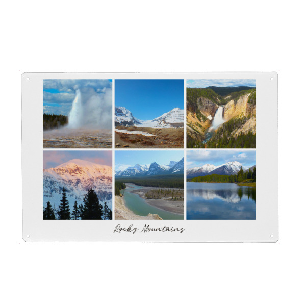 Metall Poster "Rockies Collage" artboxONE - Natur,Reise,Reise / Länder
