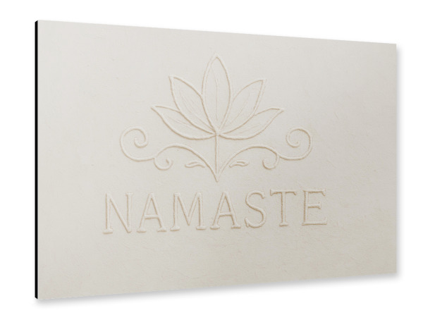Alu-Dibond "Namaste (Sand Edition)" 30x20 cm artboxONE