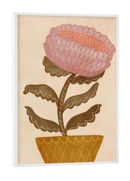 Poster mit weißem Rahmen "Boho potted floral" artboxONE - Floral,Für Mama