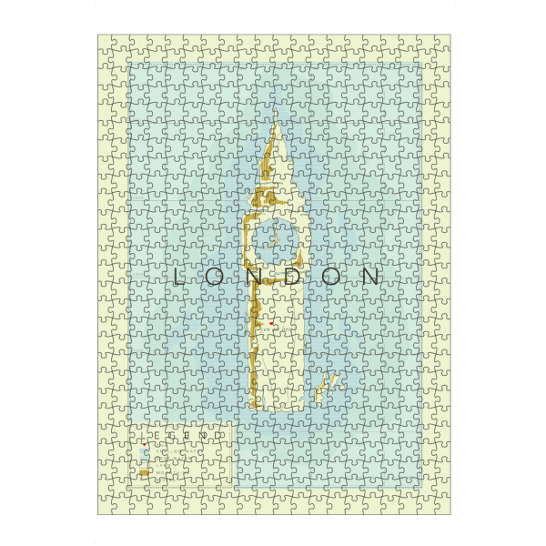 Puzzle Ravensburger "Karte von London mit Big Ben" artboxONE - Städte,Städte / London,Kartografie
