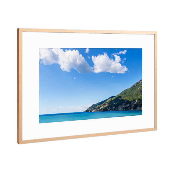 Poster mit Rahmen Kupfer "Mittelmeerküste in Italien" artboxONE - Natur,Reise,Reise / Strand und Meer,Reise / Länder