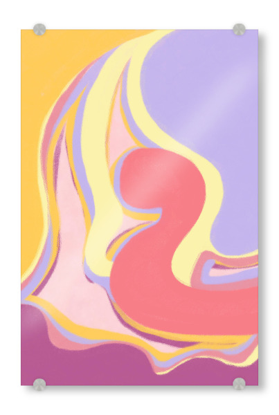 Acrylglasbild "Abstrakte wellen Freude" artboxONE - Natur,Abstrakt,Geometrie