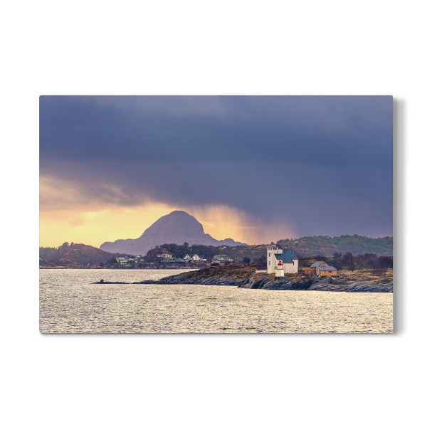Galerie-Print "Berge, Felsen und Leuchtfeuer" 75x50 cm artboxONE