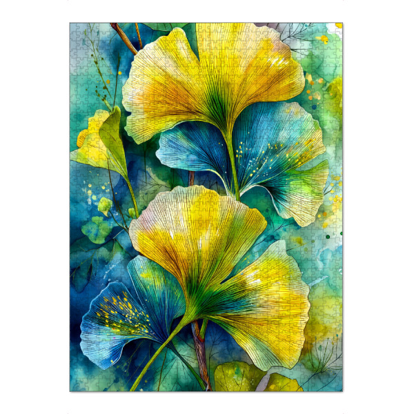 Puzzle Ravensburger "Ginkgo Biloba AJ" artboxONE - Natur - Ginkgo,Biloba,Gingko biloba,Baum,Wald,Blätter,Natur - Bild ginkgo