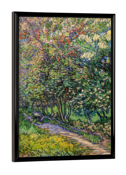 Poster mit schwarzem Rahmen "Van Gogh, Der Garten der Anstalt" artboxONE - Natur,Floral,Abstrakt