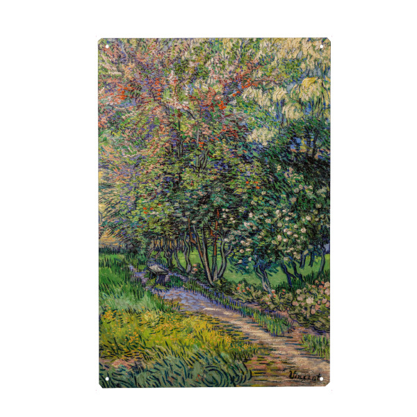 Metall Poster "Van Gogh, Der Garten der Anstalt" artboxONE - Natur,Floral,Abstrakt