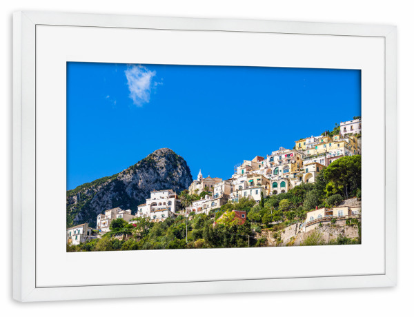 Poster mit Rahmen weiß "Häuserin Italien" artboxONE - Natur,Reise,Architektur,Reise / Länder