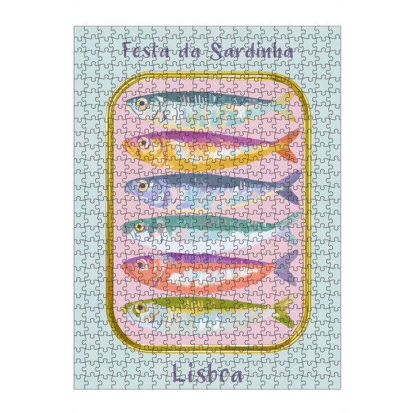 Puzzle Ravensburger "Sardinenliebe in Portugal" artboxONE - Typografie,Tiere,Reise / Länder