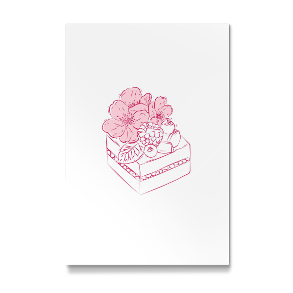 Galerie-Print "Beerendes Dessert mit Blumen" 30x20 cm artboxONE