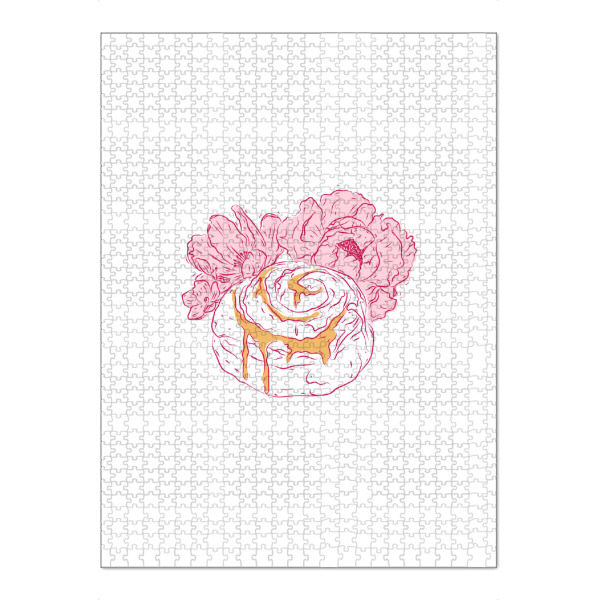 Puzzle Ravensburger "Cinnabon Blumenillustration" artboxONE - Floral,Essen & Trinken