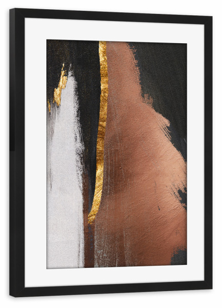 Poster mit Rahmen schwarz "Abstract art red and black" artboxONE - Abstrakt - Abstract art,Modern art,Earth tones,Abstract street art