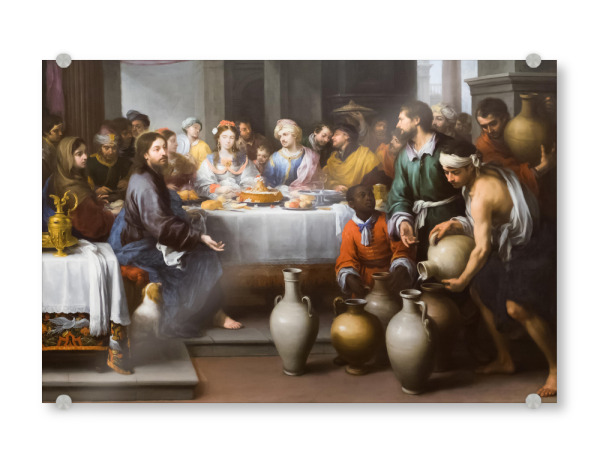Acrylglasbild "Das Ehefest in Kana" artboxONE - Menschen,Für Mama,Für Papa - Ehefest,Kana,Bibel,Bartolomé esteban murillo,Barock,Kunst,Mal