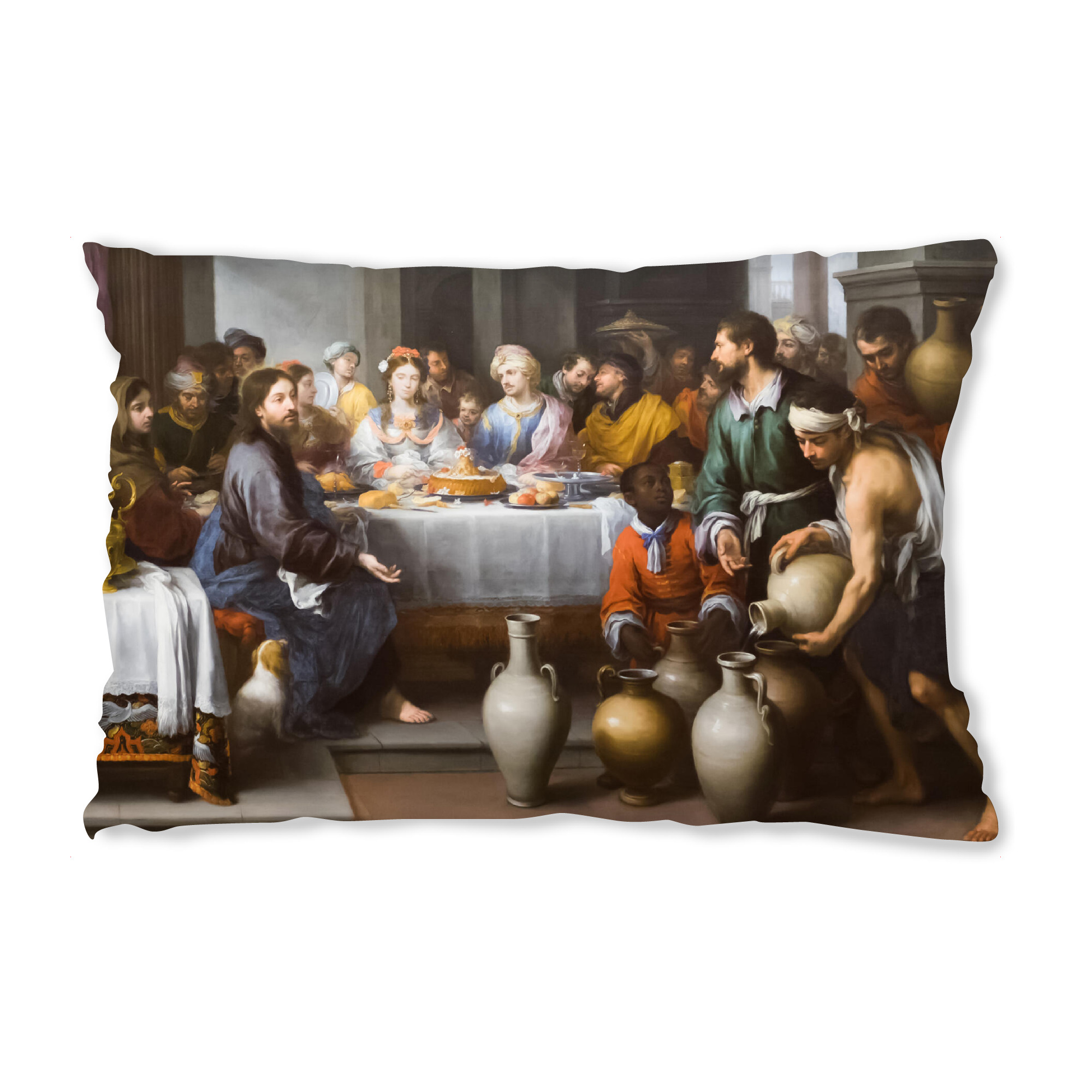 Design-Kissen "Das Ehefest in Kana" artboxONE - Menschen,Für Mama,Für Papa - Ehefest,Kana,Bibel,Bartolomé esteban murillo,Barock,Kunst,Mal