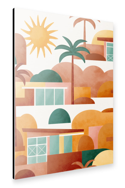 Alu-Dibond "Palm Springs träumt Sonnenbrand" 30x20 cm artboxONE