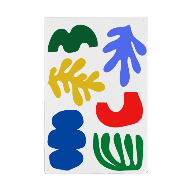 Metall Poster "Organic Cut-Outs Composition" artboxONE - Abstrakt - Abstract,Matisse,Cut-out,Colorful,Modern art,Organic shapes - Blechschild