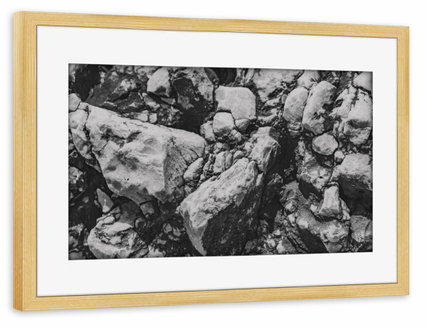 Poster mit Rahmen kiefer "Solide Stein Struktur" artboxONE - Natur,Abstrakt,Reise / Strand und Meer