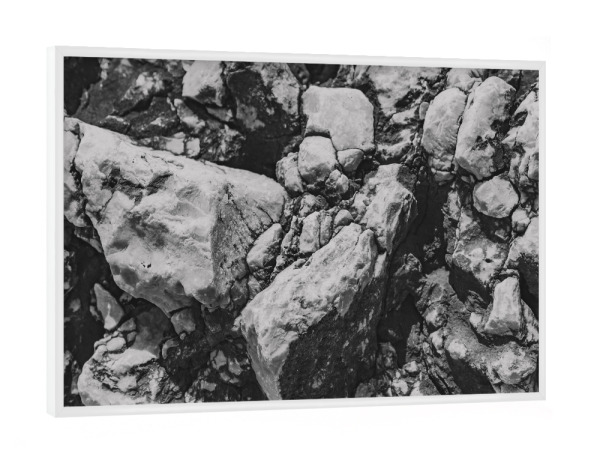 Poster mit weißem Rahmen "Solide Stein Struktur" artboxONE - Natur,Abstrakt,Reise / Strand und Meer