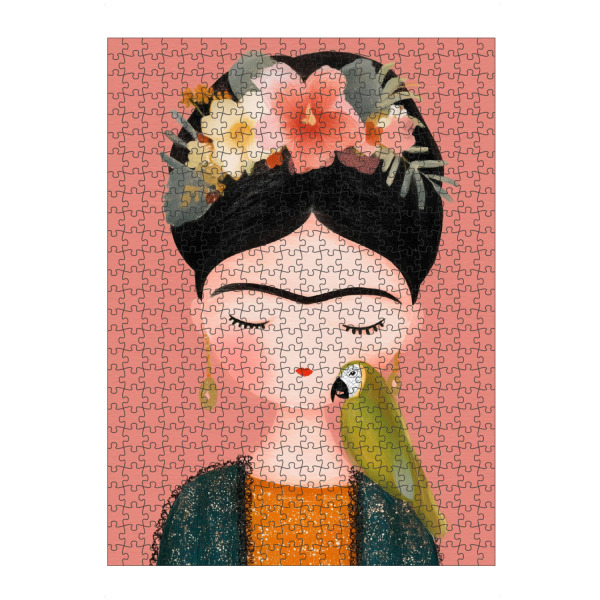 Puzzle Ravensburger "Kleine Frida mit Papagei" artboxONE - Floral,Für Kinder,Tiere