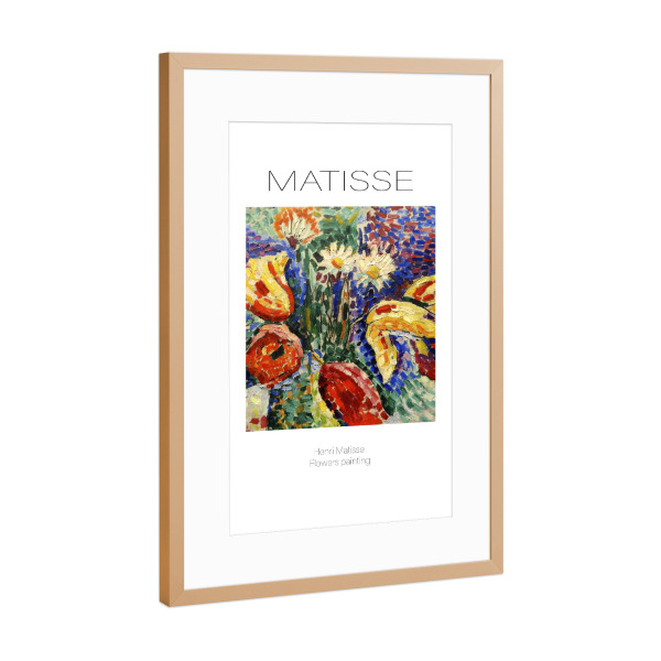 Poster mit Rahmen Kupfer "Henri Matisse Blumen Gemälde" artboxONE - Floral,Abstrakt