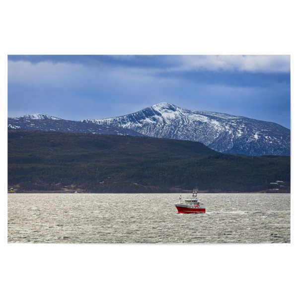 Poster 30x20 cm "Fischerboot im Winter in Norwegen" artboxONE - Natur,Reise,Reise / Strand und Meer,Reise / Länder