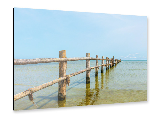 Alu-Dibond "Ostseeküste mit Zaun" 30x20 cm artboxONE