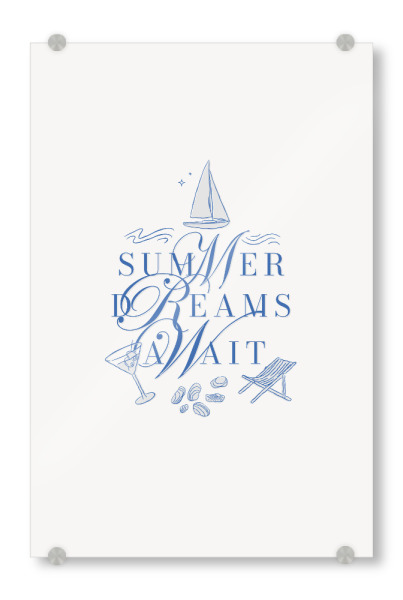 Acrylglasbild "Sommerträume erwarten blau" artboxONE - Reise,Reise / Strand und Meer