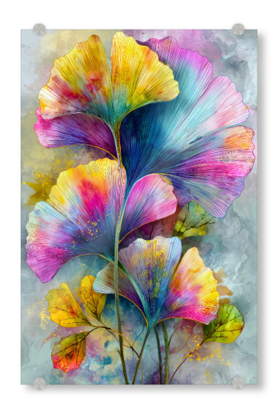 Acrylglasbild "Ginkgo Biloba AK" artboxONE - Natur - Ginkgo,Biloba,Gingko biloba,Baum,Wald,Blätter,Natur