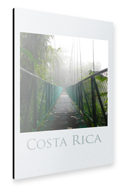 Alu-Dibond "Hängebrücke in Costa Rica" 30x20 cm artboxONE