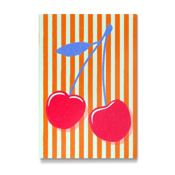Galerie-Print "Streifenkunst mit Kirschen" 30x20 cm artboxONE