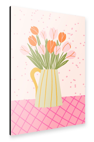 Alu-Dibond "Tulips in a vase" 75x50 cm artboxONE