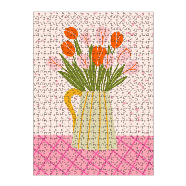 Puzzle Ravensburger "Tulips in a vase" artboxONE - Floral