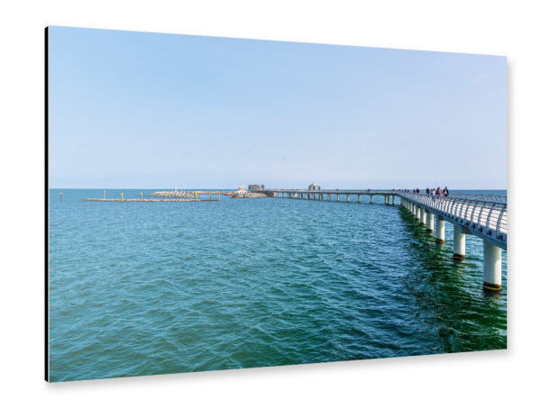 Alu-Dibond "Seebrücke Prerow" 30x20 cm artboxONE